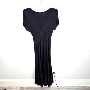 Frenzy ii Maxi Dress SZ S Navy Blue Babydoll Classic Preppy Old Money Fairy